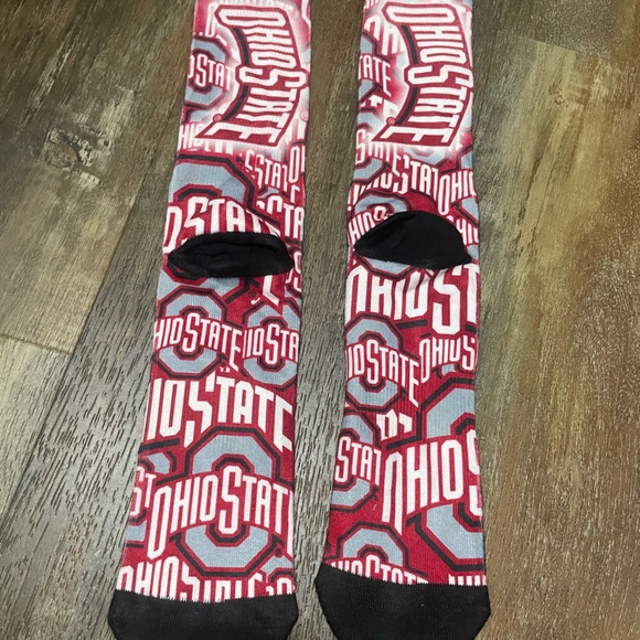Ohio State theme socks. Men's size 9-11. - Picture 3 of 4